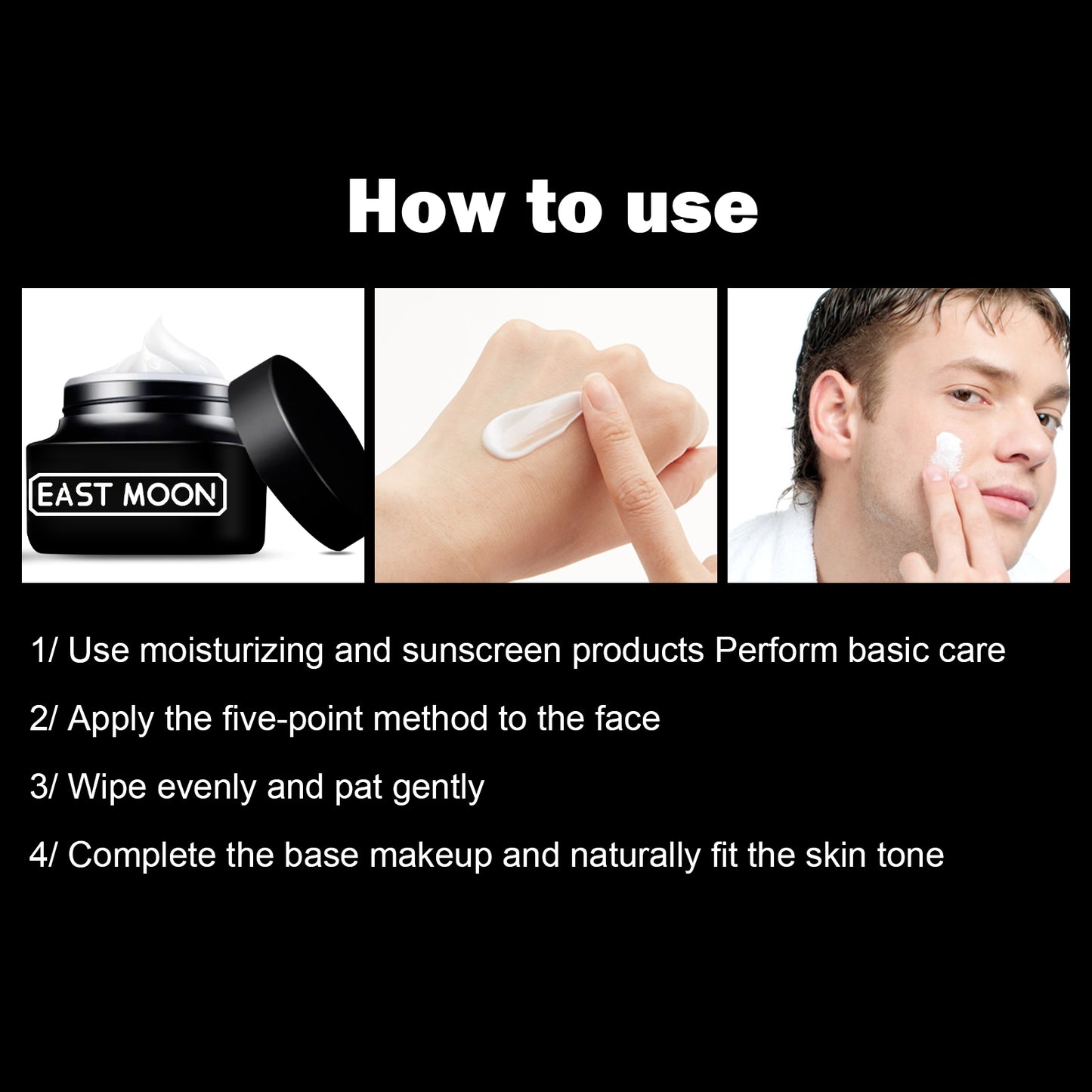 GDBadais Men's No Makeup Cream Light Makeup Concealer Acne Imprinted skin Blemishes hydrating moisturizing lazy Skin Beauty Cream