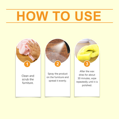 GDBadais Furniture Beeswax Spray, Furniture Floor Care Polishing Waterproof Anti-Cracking Scratches Refurbished Care Wax