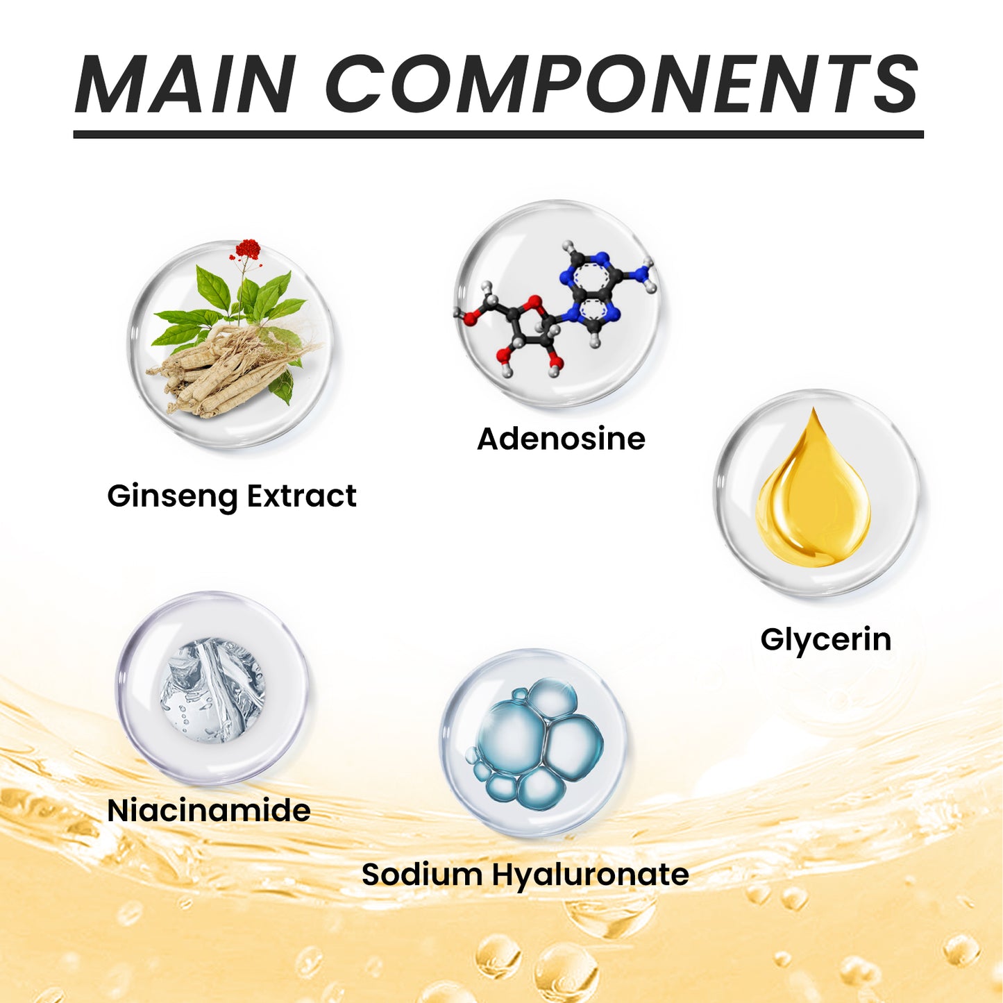 GDBadais  Ginseng Essence Water: Brightens The Complexion, Moisturizes And Repairs Dull Skin, Lightens Fine Lines, And Anti-Wrinkle Serum