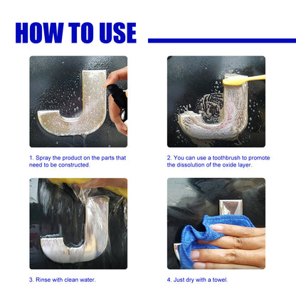 GDBadais Multipurpose Rust Cleaning, Metal Door And Window Cleaning Rust Remover Screws Bolt Loosening Rust Remover Converter