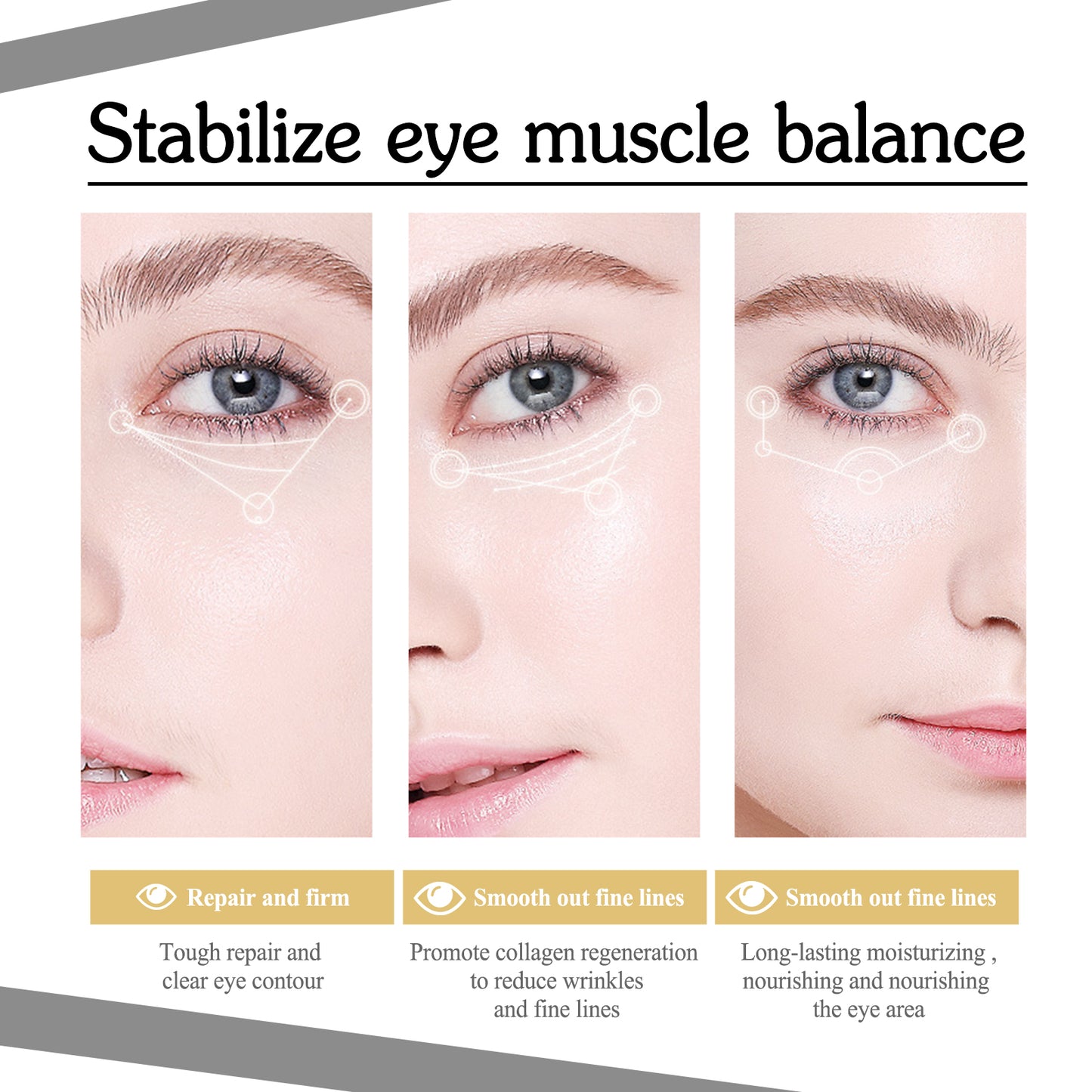 GDBadais Firming Eye Cream, Reduces Dark Circles, Hydrates, Anti-Wrinkles And Tightens Eye Skin Eye Cream