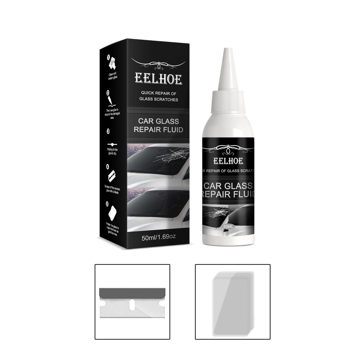 GDBadais Automotive Glass Repair Adhesive, Windshield Crack Repair Adhesive Repair Adhesive Glass Repair Adhesive