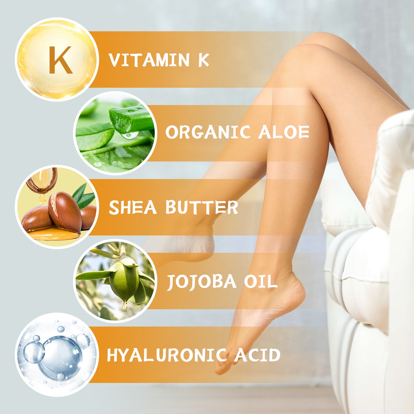 GDBadais Vitamin K Cream Skin Care For Sore And Swollen Legs Earthworm Leg Vein Massage Cream