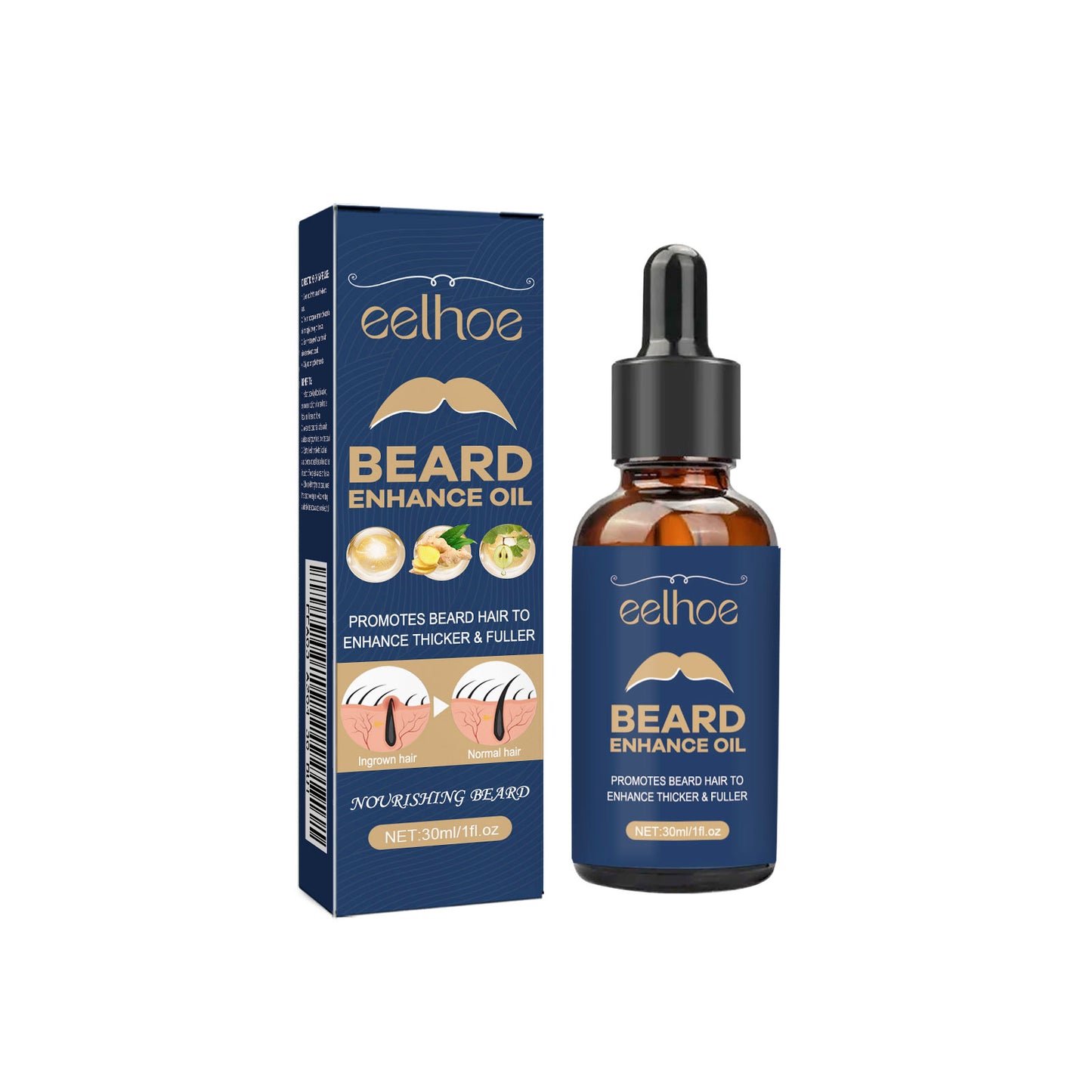 GDBadais Facial Hair Care Oil Strengthens Root And Moisturizes And Brightens Men's Facial Hair