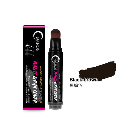 GDBadais Disposable Plant Hair Stick, Hair Without Damage Repair Color Black Brown Quick White Hair Cover Stick
