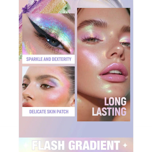 Color-Shifting Eyeshadow—A five-shade collection of iridescent, pearlescent, and glittery eyeshadows. It doubles as a highlighter for the face and body, allowing you to create a truly dreamy makeup look! An absolute must-have for every fairy!