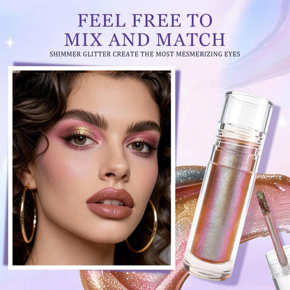 Chameleon Liquid Eyeshadow Set  Metallic Holographic Glitter Multichrome Long-Lasting Shimmer Eye Makeup for Festival Rave COMET FEMBOT SCIENCEFAIR - Gift, Chunky